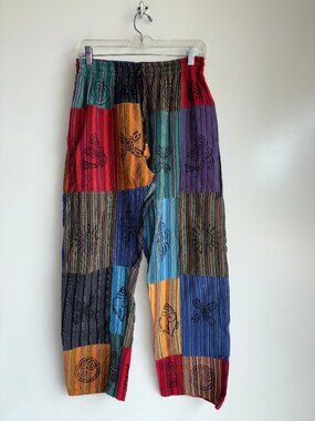 Himalaya Handmade Patchwork Pants Boho Hippy Size S/M